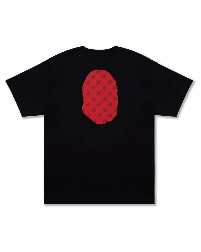 T Shirts Bape Cloud Head Monogram Big Ape Head Noir Homme | KVV-49207108